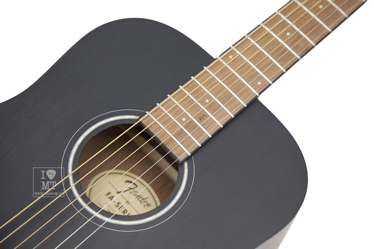 Гитара акустическая FENDER FA-15 STEEL 3/4 BLACK WN w/BAG